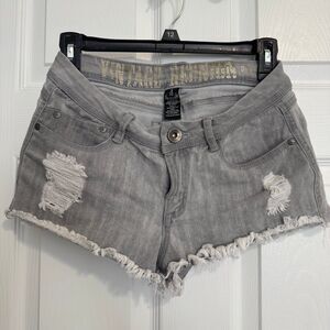 Vintage Reunion Gray Jean Shorts Size 3/26
